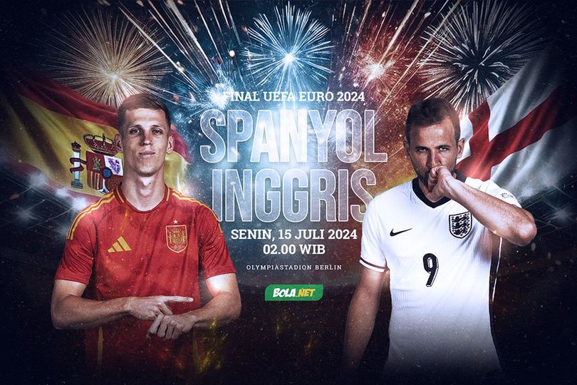 Prediksi Pertandingan Piala Euro Spanyol vs Inggris 15 Juli 2024