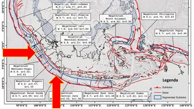 16 Zona Megathrust di Indonesia, Bagaimana Mereka Terbentuk?