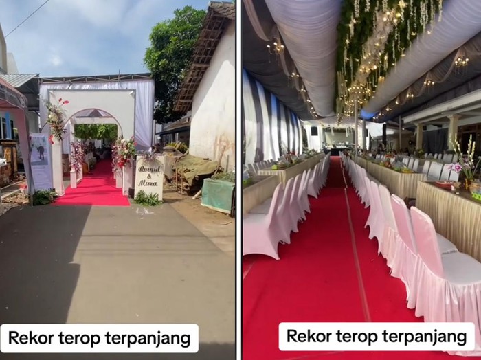 Tenda Super Panjang 50 Meter, Meliputi Rumah dan Jalan